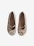 Ballet Pumps in Metallised Leather for Girls gold - vertbaudet enfant 