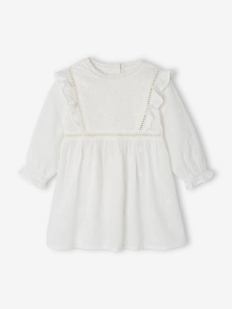 Occasion Wear Ensemble for Babies: Dress, Bloomers and Bonnet white - vertbaudet enfant 