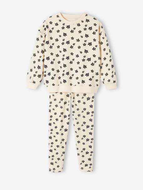 Ensemble sweat + legging fille écru - vertbaudet enfant 