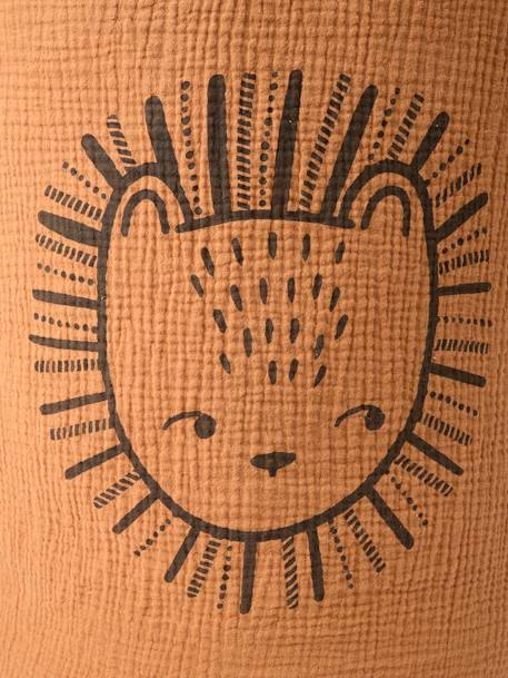 Tiger Basket in Cotton Gauze, Ethnic cinnamon - vertbaudet enfant 