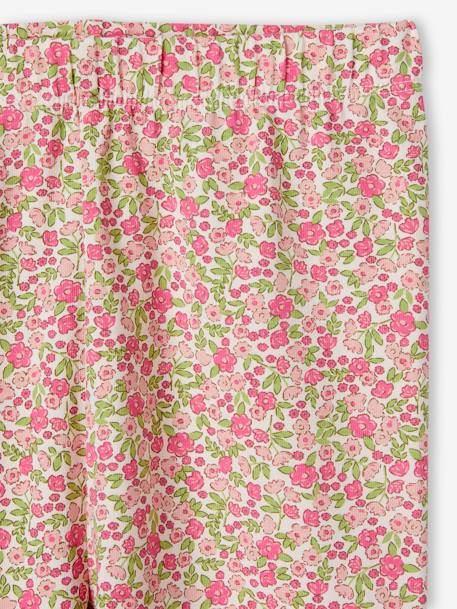 Pack of 2 Basics Leggings for Girls indigo+khaki+printed brown+sage green - vertbaudet enfant 