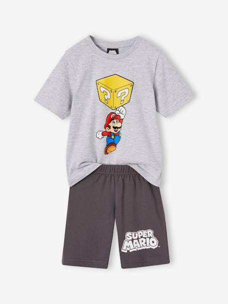 Pyjashort bicolore garçon Super Mario anthracite - vertbaudet enfant 