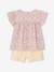 Ensemble fille blouse short en gaze de coton jaune pastel+lilas+vanille - vertbaudet enfant 