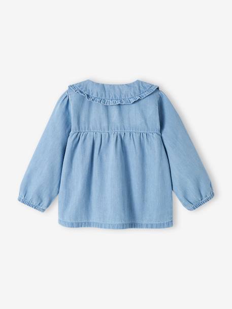 Blouse in Light Denim, for Babies bleached denim - vertbaudet enfant 
