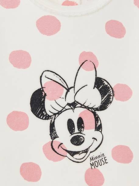 Dors-bien bébé fille Disney Minnie en velours écru - vertbaudet enfant 