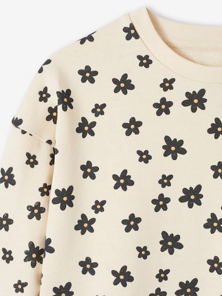 Ensemble sweat + legging fille écru - vertbaudet enfant 