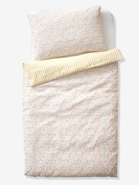 Housse de couette bébé réversible GIVERNY multicolore - vertbaudet enfant 