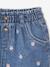 Denim Shorts with Embroidered Daisies, for Babies double stone+stone - vertbaudet enfant 