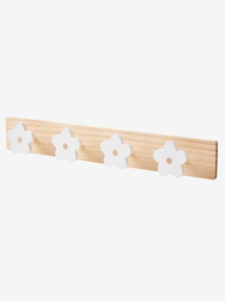 Wooden Coat Rack with 4 Flowers white - vertbaudet enfant 