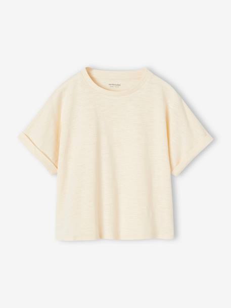 T-Shirt + Dungarees Combo in Fleece, for Girls caramel - vertbaudet enfant 
