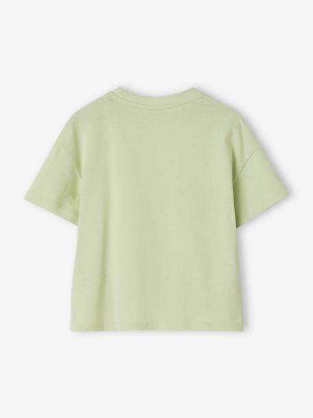 Plain Basics T-Shirt for Girls almond green+sweet pink+turquoise - vertbaudet enfant 