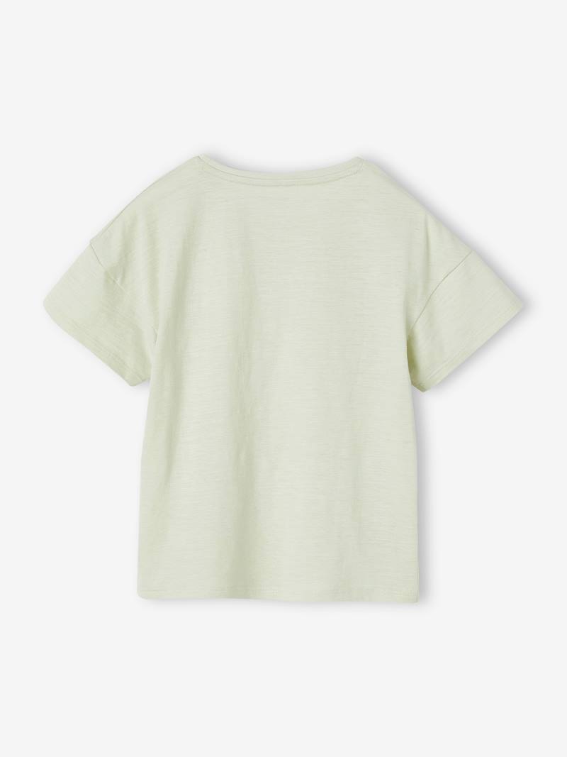 VERTBAUDET Tee-Shirt Blouse Fille Macramé Vert Clair - 12 Ans
