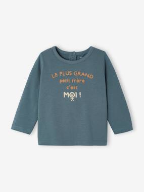 Baby-T-shirts & Roll Neck T-Shirts-T-shirts-Long Sleeve Top with Message, for Babies