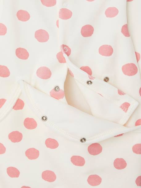 Dors-bien bébé fille Disney Minnie en velours écru - vertbaudet enfant 