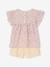 Ensemble fille blouse short en gaze de coton jaune pastel+lilas+vanille - vertbaudet enfant 