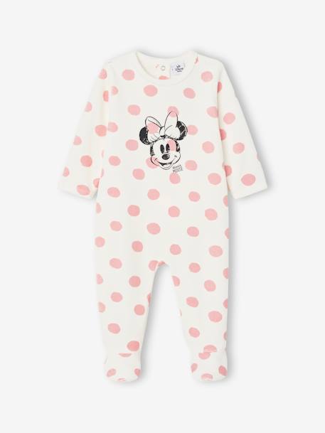 Minnie Mouse Velour Sleepsuit for Baby Girls by Disney® ecru - vertbaudet enfant 