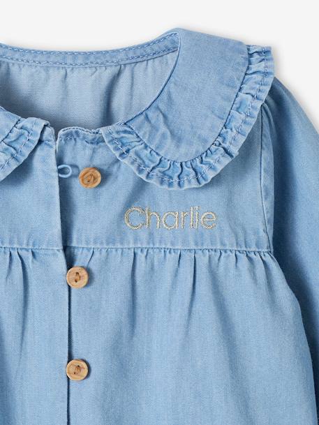 Blouse in Light Denim, for Babies bleached denim - vertbaudet enfant 