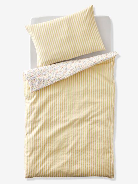 Housse de couette bébé réversible GIVERNY multicolore - vertbaudet enfant 