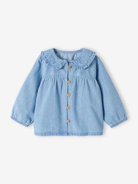 Blouse in Light Denim, for Babies bleached denim - vertbaudet enfant 