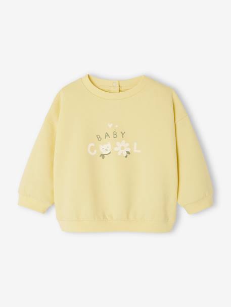 Basics Fleece Sweatshirt for Babies blush+pale yellow - vertbaudet enfant 