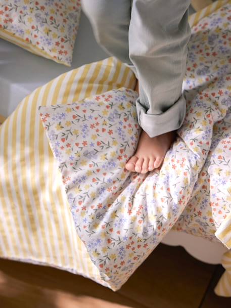 Housse de couette bébé réversible GIVERNY multicolore - vertbaudet enfant 