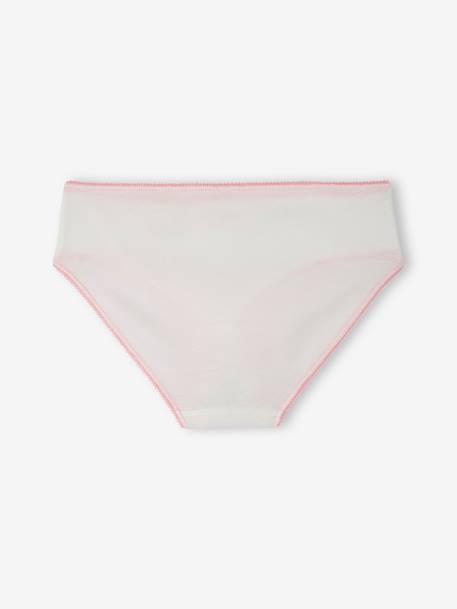 Pack of 4 Magnolia Briefs in Organic Cotton, for Girls peony pink - vertbaudet enfant 