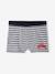 Lot de 5 boxers stretch basket garçon en coton bio gris chiné - vertbaudet enfant 
