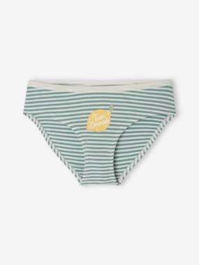 Fille-Lot de 7 culottes fruits d'été fille en coton bio