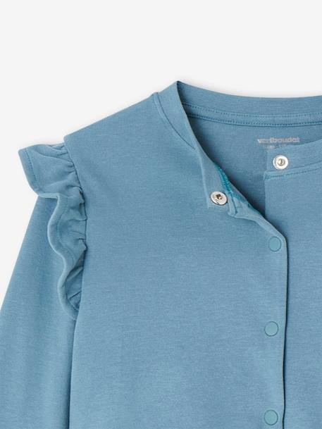 Dress & Jacket Combo for Girls denim blue+emerald green+peach - vertbaudet enfant 
