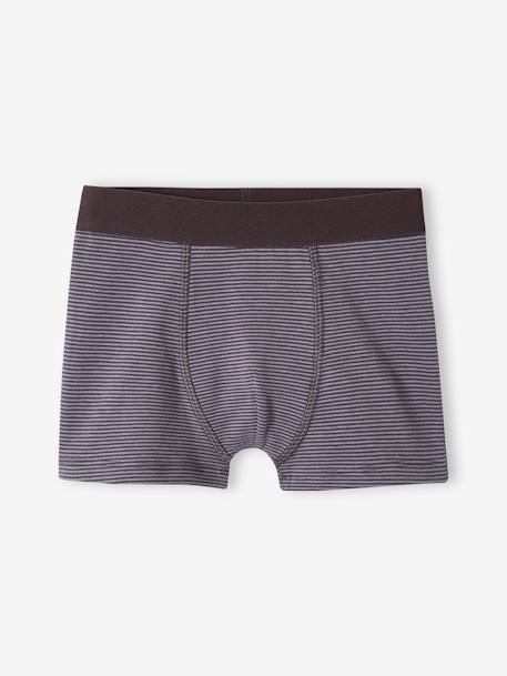 Lot de 5 boxers stretch graphiques garçon en coton bio écru - vertbaudet enfant 