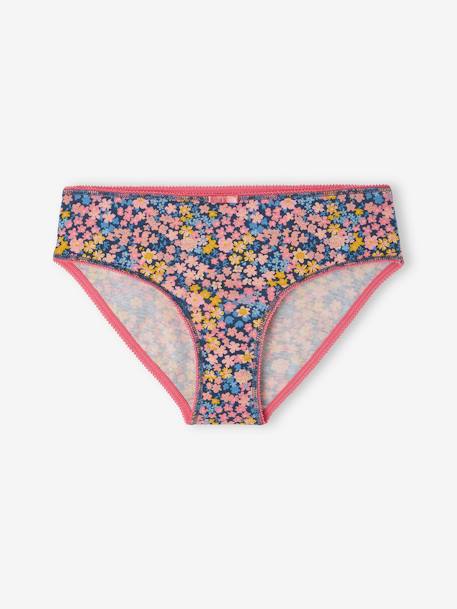Pack of 4 Magnolia Briefs in Organic Cotton, for Girls peony pink - vertbaudet enfant 