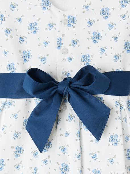 Occasion Wear Dress with Floral Print, for Girls printed blue+printed pink - vertbaudet enfant 