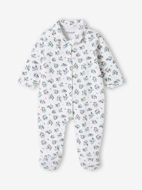 Pack of 2 Sleepsuits In Velour, for Babies pale pink - vertbaudet enfant 