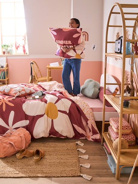 Duvet Cover + Pillowcase Set with Recycled Cotton for Children, Ibiza multicoloured - vertbaudet enfant 