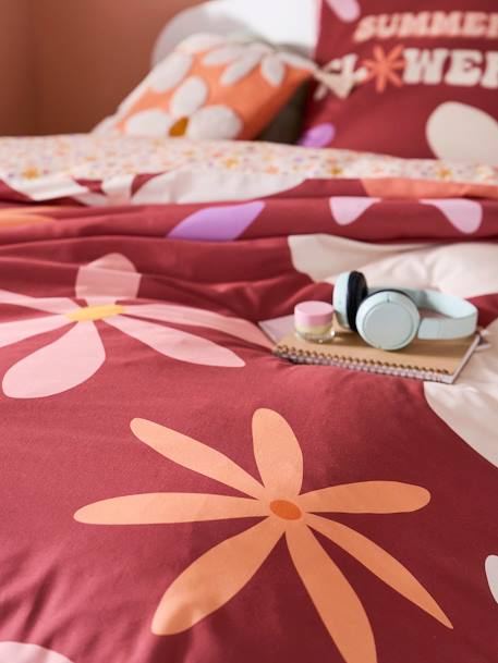 Duvet Cover + Pillowcase Set with Recycled Cotton for Children, Ibiza multicoloured - vertbaudet enfant 