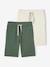 Lot de 2 bermudas garçon en molleton lot encre+lot rouge+vert sauge - vertbaudet enfant 