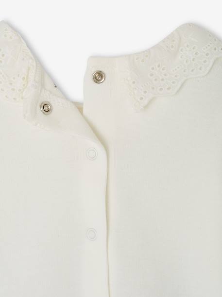 T-Shirt with Collar & Floral Shorts Combo for Newborns ecru - vertbaudet enfant 