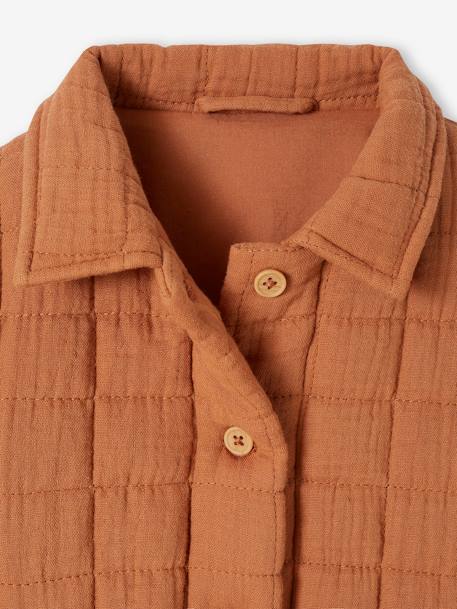 Veste matelassée bébé en gaze de coton rouille - vertbaudet enfant 