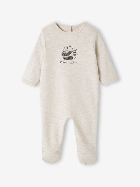 Pack of 2 Interlock Sleepsuits for Babies grey - vertbaudet enfant 