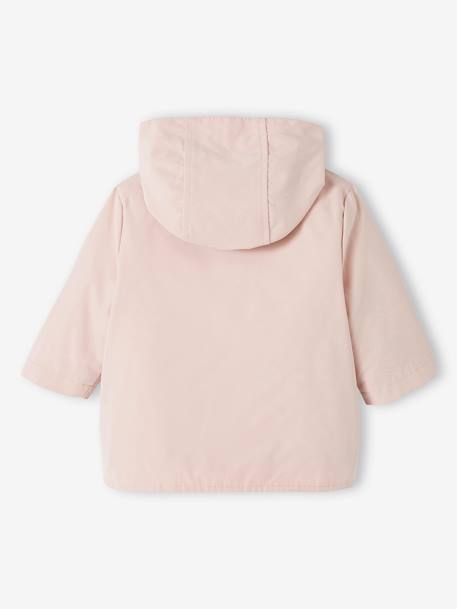 Parka 3 en 1 bébé avec veste matelassée amovible rose poudré - vertbaudet enfant 
