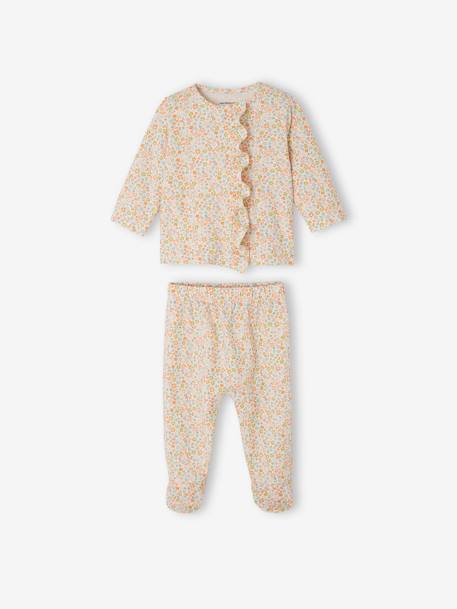 Pack of 2 Pyjamas in Jersey Knit for Babies ecru - vertbaudet enfant 