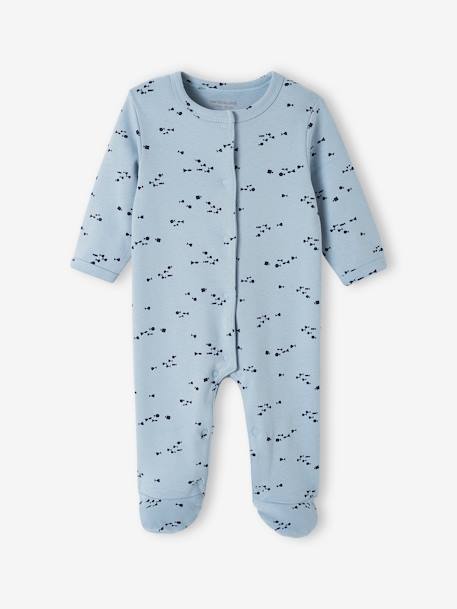 Pack of 3 Interlock Sleepsuits for Babies night blue - vertbaudet enfant 