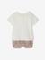 T-Shirt with Collar & Floral Shorts Combo for Newborns ecru - vertbaudet enfant 