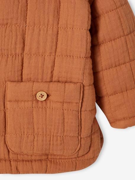 Quilted Jacket For Babies, in Cotton Gauze rust - vertbaudet enfant 