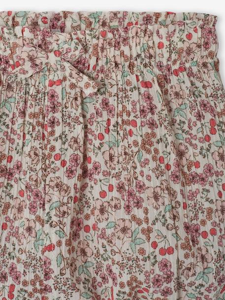 T-Shirt with Collar & Floral Shorts Combo for Newborns ecru - vertbaudet enfant 