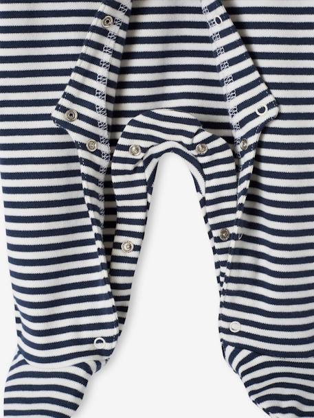 Pack of 3 Interlock Sleepsuits for Babies night blue - vertbaudet enfant 