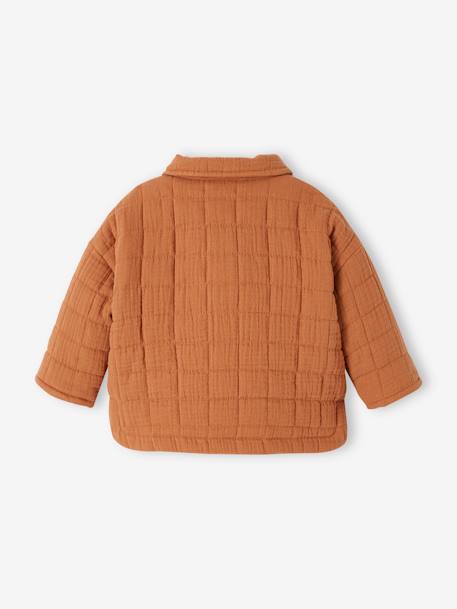 Veste matelassée bébé en gaze de coton rouille - vertbaudet enfant 