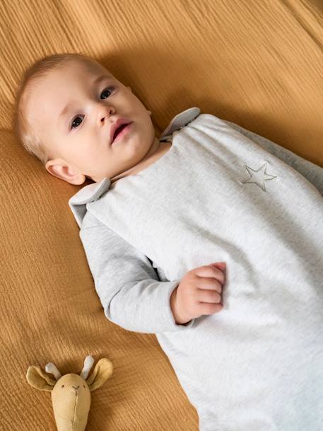 Sleeveless Baby Sleeping Bag Essentials, Annecy chambray blue+marl grey+rose - vertbaudet enfant 