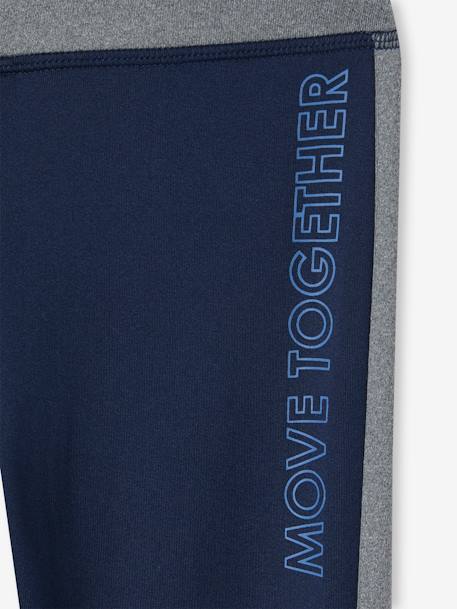 Sports Leggings with Stripe Down the Sides, for Girls Dark Blue+marl grey+navy blue+rosy - vertbaudet enfant 