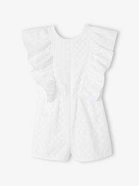 -Playsuit in Broderie Anglaise for Girls